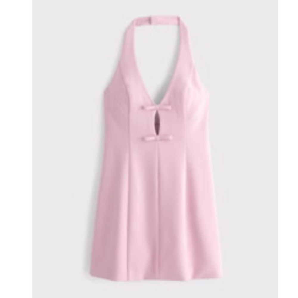 NWT Abercrombie & Fitch Pink Bow Front Skort Mini Dress, XS -Tall